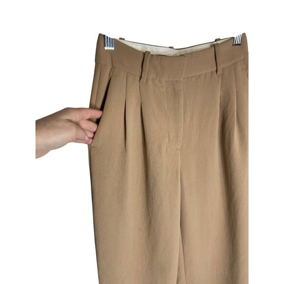 Wilfred The Effortless Pleated Tan Camel Pant Crepette-sz 00 - Picture 5 of 11